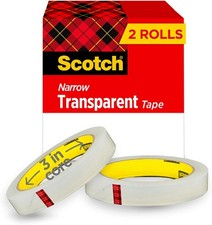 Clear Tape 2 Rolls 1/2 x 2592 Inches Boxed Classic Glossy Finish Pack