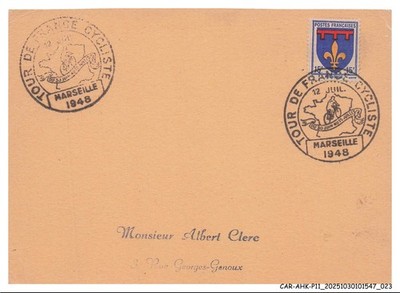 AUTO-AHKP11-0590-RADSPORT - STEMPEL GESTEMPELT - MARSEILLE - Monsieur Albert c