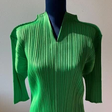 PLEATS PLEASE Pullover Size 3 Green Made in Japan