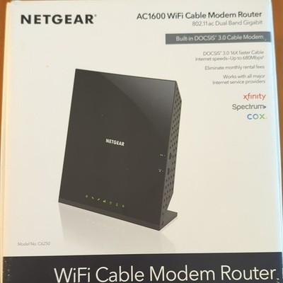 NETGEAR C6250 AC1600 DOCSIS 3.0 Dual-Band WiFi Cable Modem Router 4GbE
