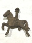 Antique Cast Iron Horse Rider Figure Toy Part Circa 1890 1925 Western Cavalry — photo 1