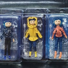 3Pcs Coraline Action Figure Set Movable Joint Doll Collection Blister Box Toy 