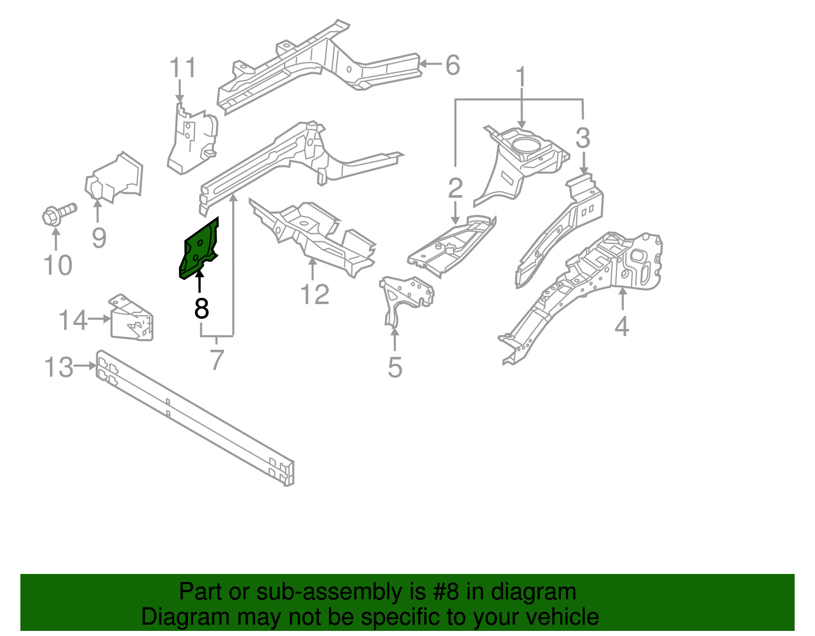 Genuine Nissan Outer Rail Bracket G51F7-5SPMA
