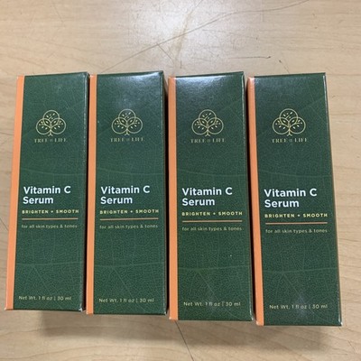 4 Pack Tree of Life Vitamin C Serum 1oz Brighten Smooth New Sealed Expired 05/26