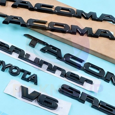 7Pcs Matte Black Door Emblems For 2005-2015 Tacoma Pre SR5 V6 Replacement Badges