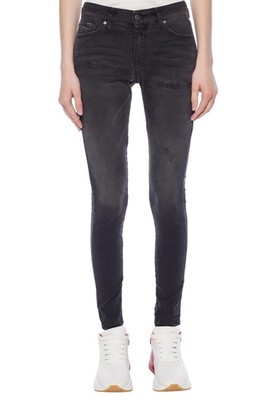 DIESEL Slandy 069GI Damen Jeans W25/L32 Super Slim Skinny Grau Stretch