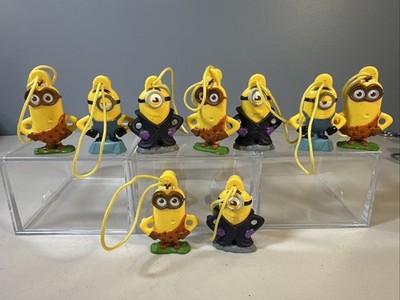 Lot of 9 Cereal Despicable Me Minions Key Chains Ornaments Toys