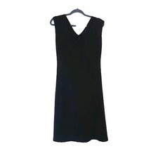 Vtg Black Midi Slip Dress Womens M Bow Grunge Gothic Boho Romantic Fairycore Y2K