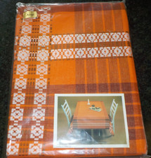 Vintage - Tischdecke OVP - Orange 70er Jahre 130 x 160 cm