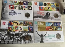 2009-2012 Countdown Set of 4 &pound;5's London Olympics Coin Cover QEII Royal Mint