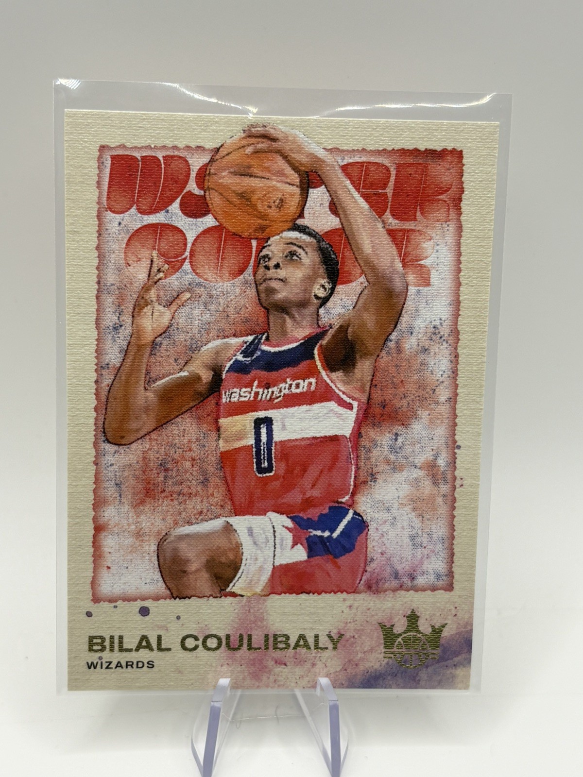 2023-24 Panini Court Kings Water Color #8 Bilal Coulibaly Washington Wizards