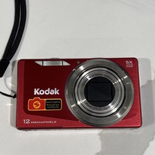 Kodak EasyShare M381 12 MP Red Digital Camera Working New Battery + SD Card