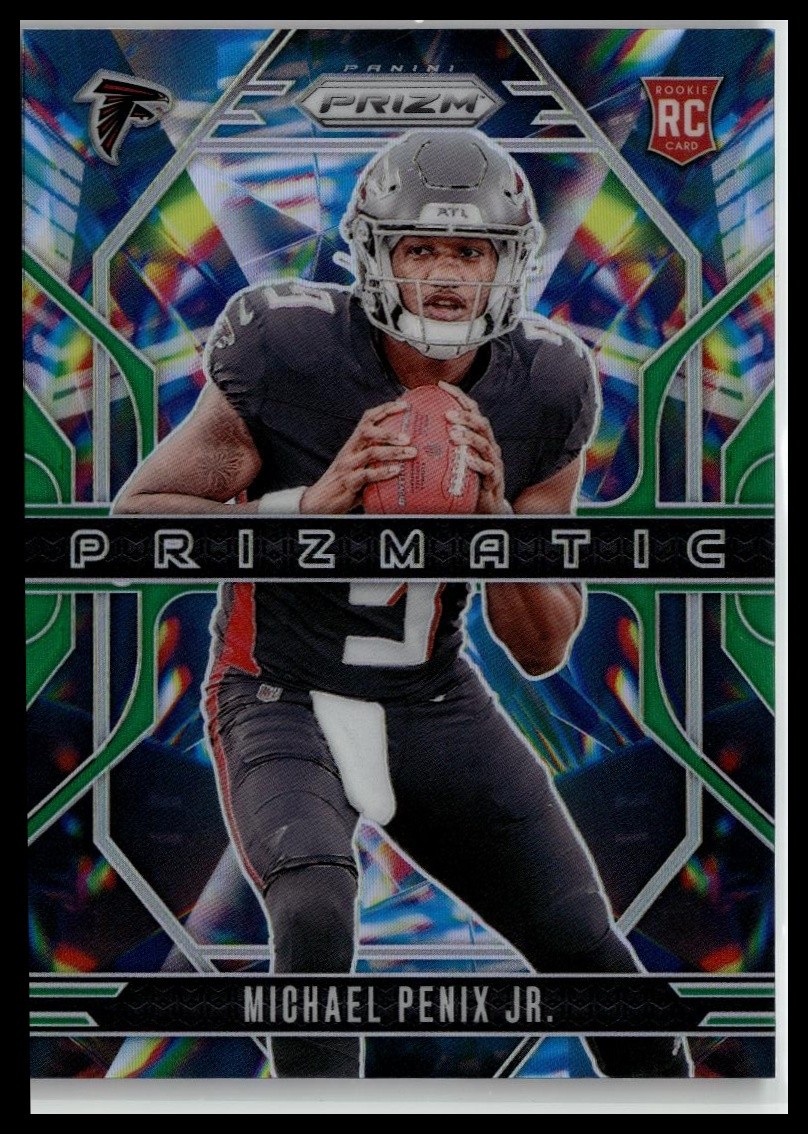 2024 Panini Prizm #10 Michael Penix Jr. Prizmatic Green Prizm