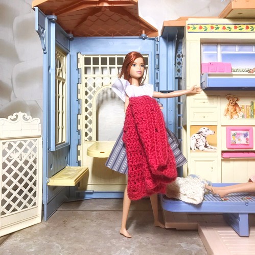 Barbie family house mattel 1998 casa di barbie vintage con bambole e accessori - Afbeelding 16 van 24