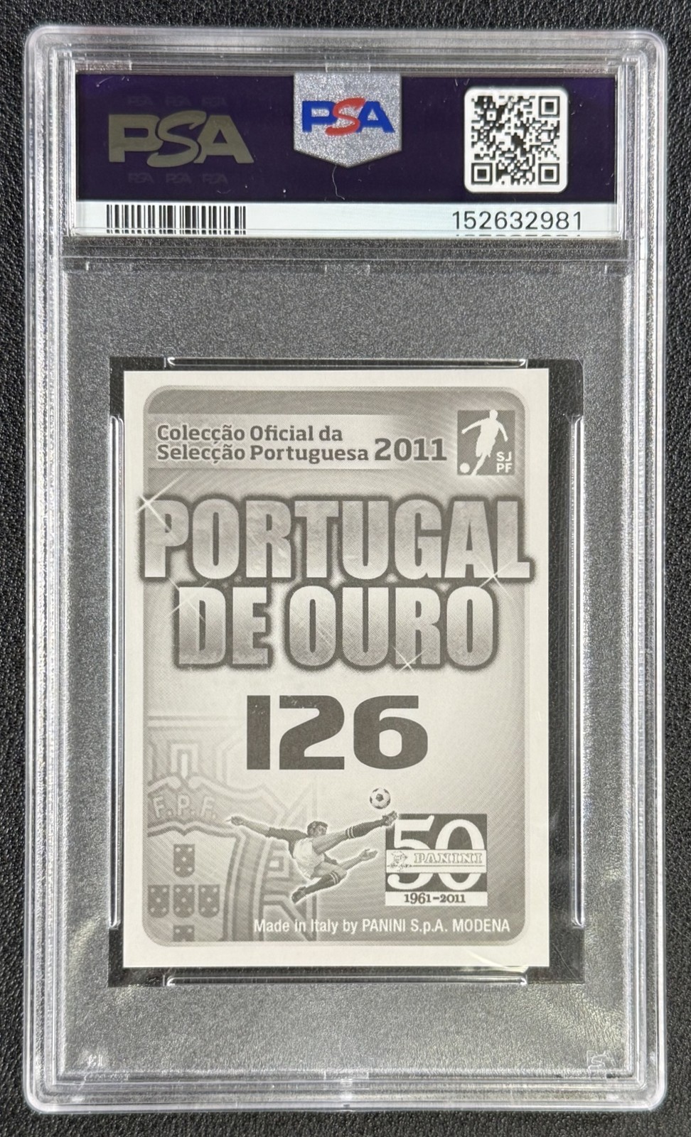 CRISTIANO RONALDO PSA 9 2011 PANINI #126 EXPLOSIVO PORTUGAL DE OURO MINT 2981 view 2