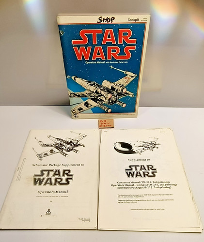 1983 Atari Star Wars COCKPIT Operators Manual TM-245 , Schematics. Shop copy