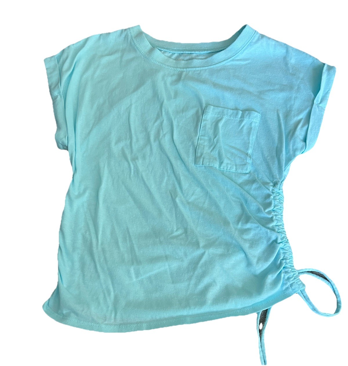 Juniors Blue Basic Top with Pocket - image 1