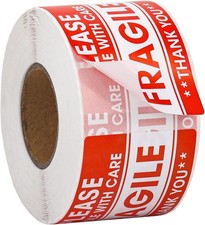 Fragile Stickers 2"x3" Shipping Labels 500 PCS Roll Warning Handling