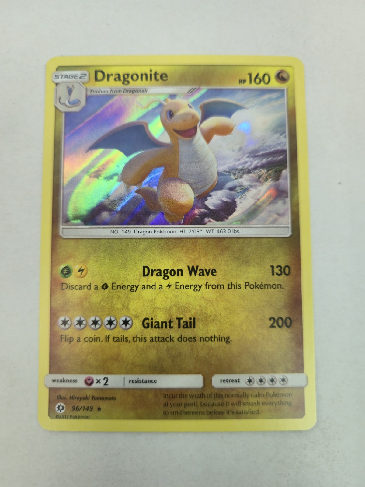 Dragonite 96/149 - Sun and Moon - NM Cosmos Holo - Pokemon TCG