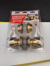 Guard Security Keyed Entry Deadlock Deadbolt Combination 4 Matching Keys NEW