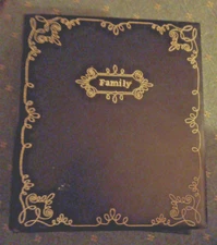 Vtg. Leather Photo Album 50 Pages Holds 200 4x6 Acid Free Pockets