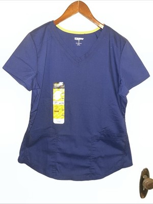 ScrubStar NWT Dark Blue Medium 3 Front Pockets
