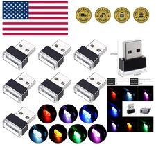 7 Pieces Mini USB LED Light Car Interior Lights USB LED Atmosphere Lamp Light...