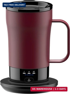 Self-Heating Coffee Mug, 14oz Heated Coffee Mug - Rechargeable Temperature Contr
