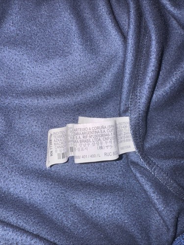 Zara Men bomber slim jacket men’s size large Blue/Floral - Picture 5 of 7