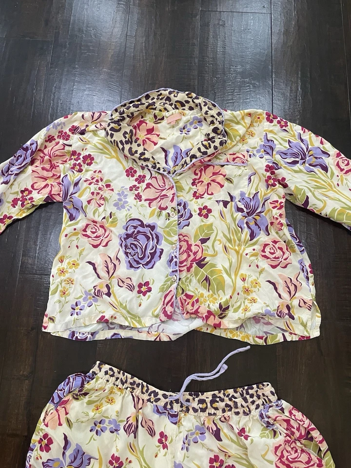 Conjunto corto de pijama floral POWDER para mujer flores grande L ropa de salón modal Foto 4 de 4