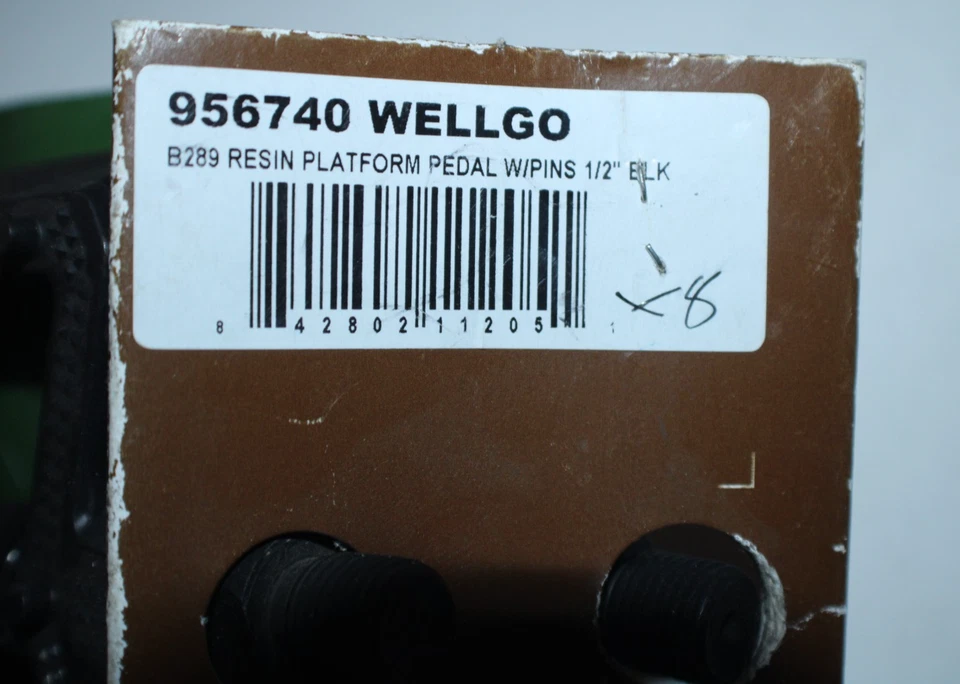 Pedales de bicicleta de turismo Wellgo B289 resina negra 1/2" 90x95 mm híbridos para niños :) Foto 3 de 3