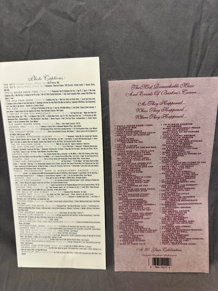 Barbara Streisand just for the record 4 CD Box Set Pop Singer 1991 Sony Music - Image 4 of 4