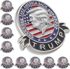 10/20/50/100Pcs GOP Donald Trump Enamel Pins Bluk -Show Your Support for Trump'S