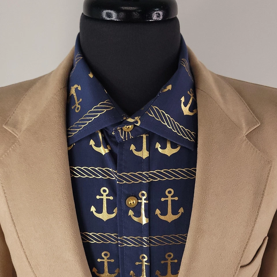 WJF 设计师系列 Farah Blazer 男式 40S 棕褐色运动外套双纽扣夹克 — 第 2/4 张图片