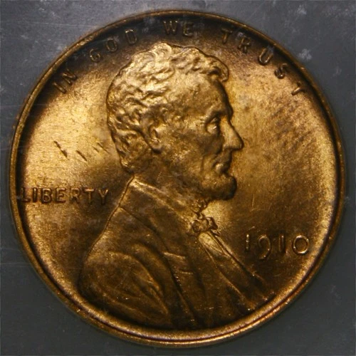 1910 P Lincoln Wheat Penny ICG MS62 RD 1c US Coin Philadelphia Mint Uncirculated