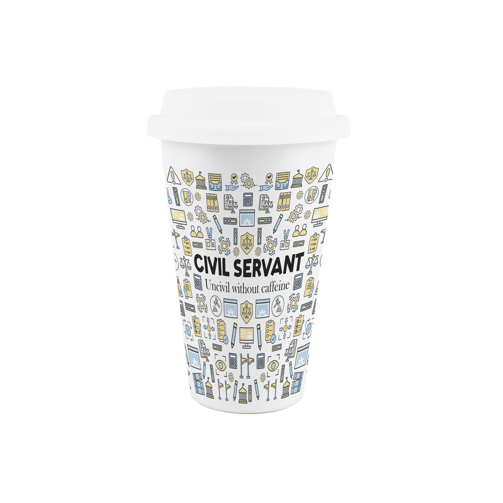 Civil Servant Ceramic Travel Mug - Novelty Gifts for Workers of the Crown