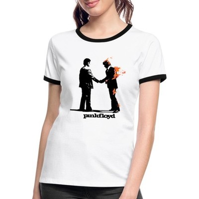 Pink Floyd Album Cover Und Logo Frauen Kontrast T-Shirt