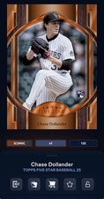 DIGITAL TOPPS BUNT Chase Dollander RC FIVE STAR 25 ICONIC ORANGE Read