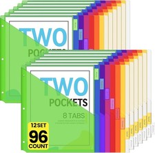 Dividers with Poets, 8 Tabs Binder Dividers for 3 Ring Binders,
