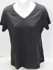 Layer 8 Women Black Active T-Shirt S [34 Bust 24L ] S/S