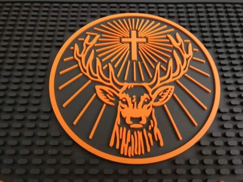 JAGERMEISTER RUBBER BAR SPILL MAT RUBBER COASTER NEW 12 x 9 - Picture 2 of 2