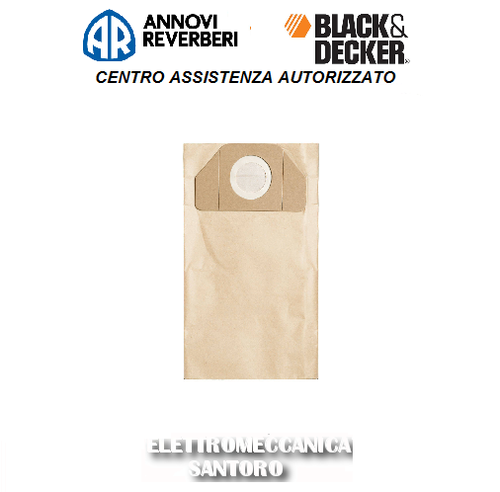 SACCO FILTRO IN CARTA 15 LITRI PER ASPIRAPOLVERE ANNOVI REVERBERI BLACK  DECKER | eBay