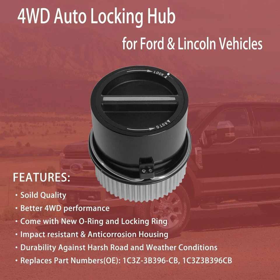 Buje de bloqueo automático delantero 4x4 2 piezas para Ford F250 F350 F450 F55 Super Duty 1999-2004 Foto 2 de 4