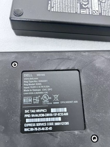 Dell WD19S (K20A001) USB Type-C Docking Station w/ 180W AC Adapter - Picture 3 of 3