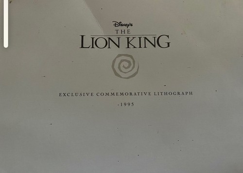Disney Lion King Lithograph 1995 Commemorative Matte print - Picture 3 of 3