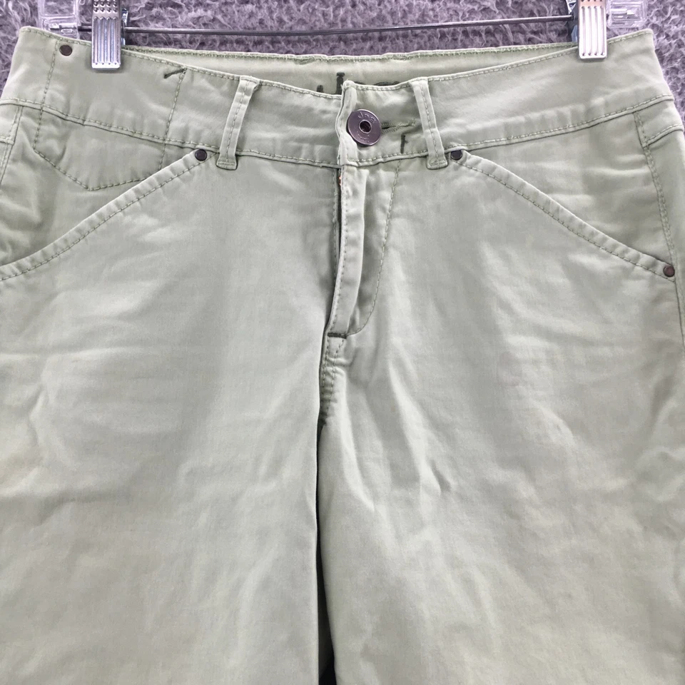 Bermudas elásticas Jag para mujer 4 (30x10,5 reales) verde mezcla de algodón tiro medio Foto 2 de 4