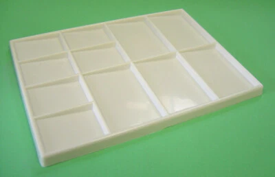 Artist Flat Paint Mixing Palette 11 Shallow Sloping Well Watercolour Acrylic Oil