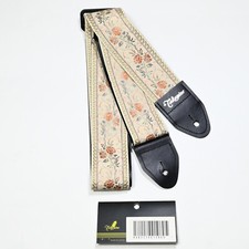 Takamine Deluxe Designer Guitar Strap - Floral Embroidery - ELEGANT!