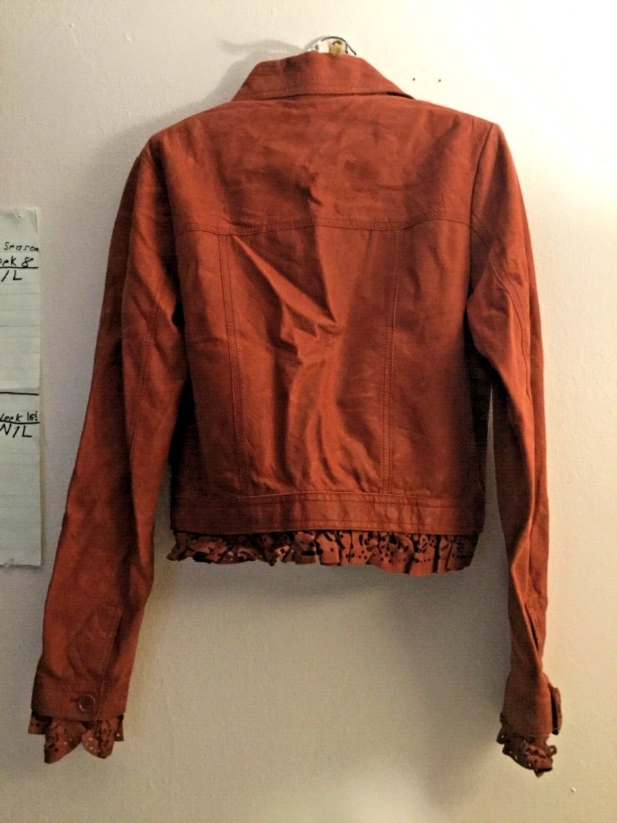 Vintage Romeo Gigli Women's Real Leather Jacket Size 44 US S