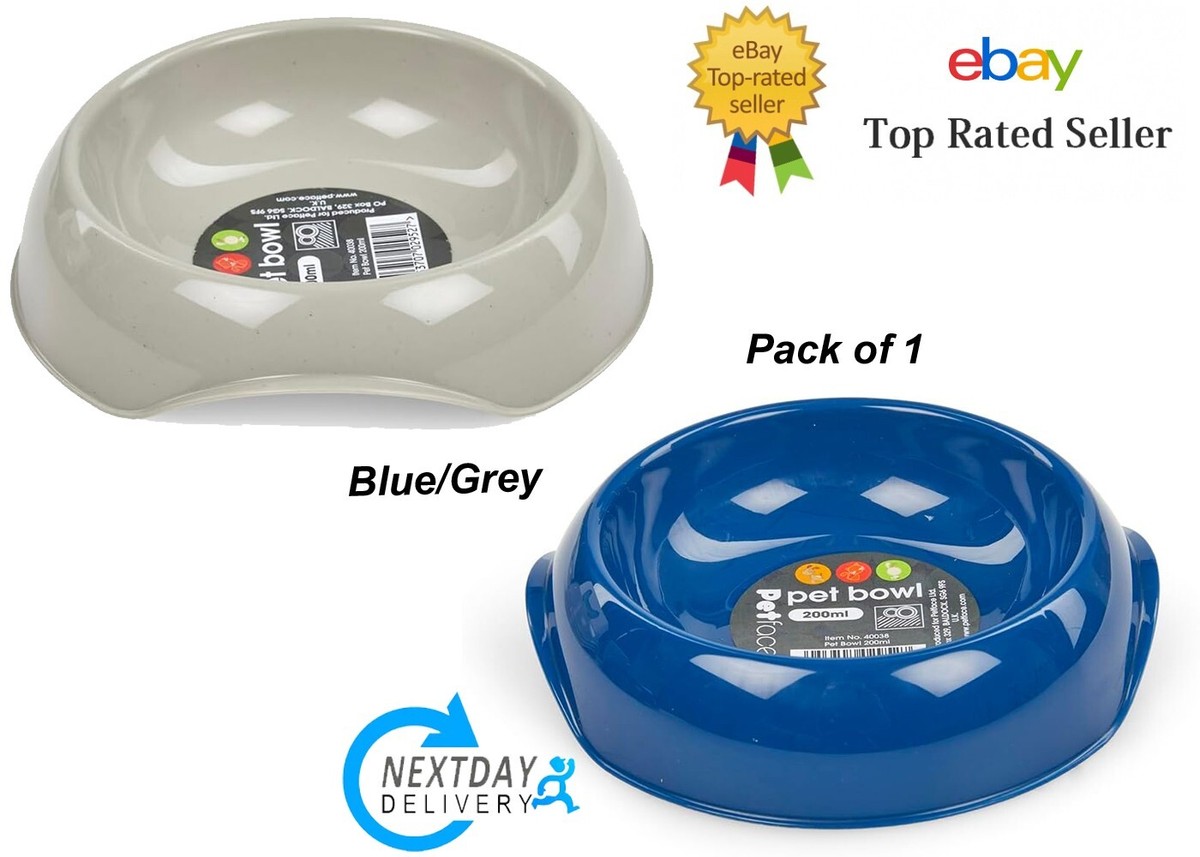 Plastic Dog Cat Pet Bowl Food Water Feeding Dish Feeder 200 Ml